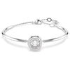 Swar*vski -Dextera bangle Round cut, White, Rhodium plated-5733399
